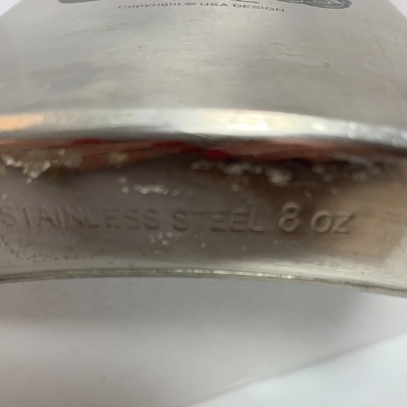 "LIVE TO RIDE" Motorcycle Rider Flask. 8 oz. Stainless Steel. (619) - Picture 3 of 6